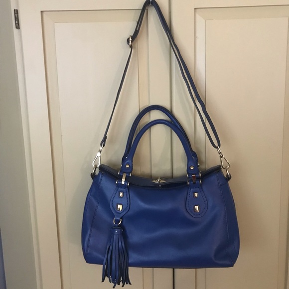 Danier Royal Blue Leather Bag - Picture 3 of 15